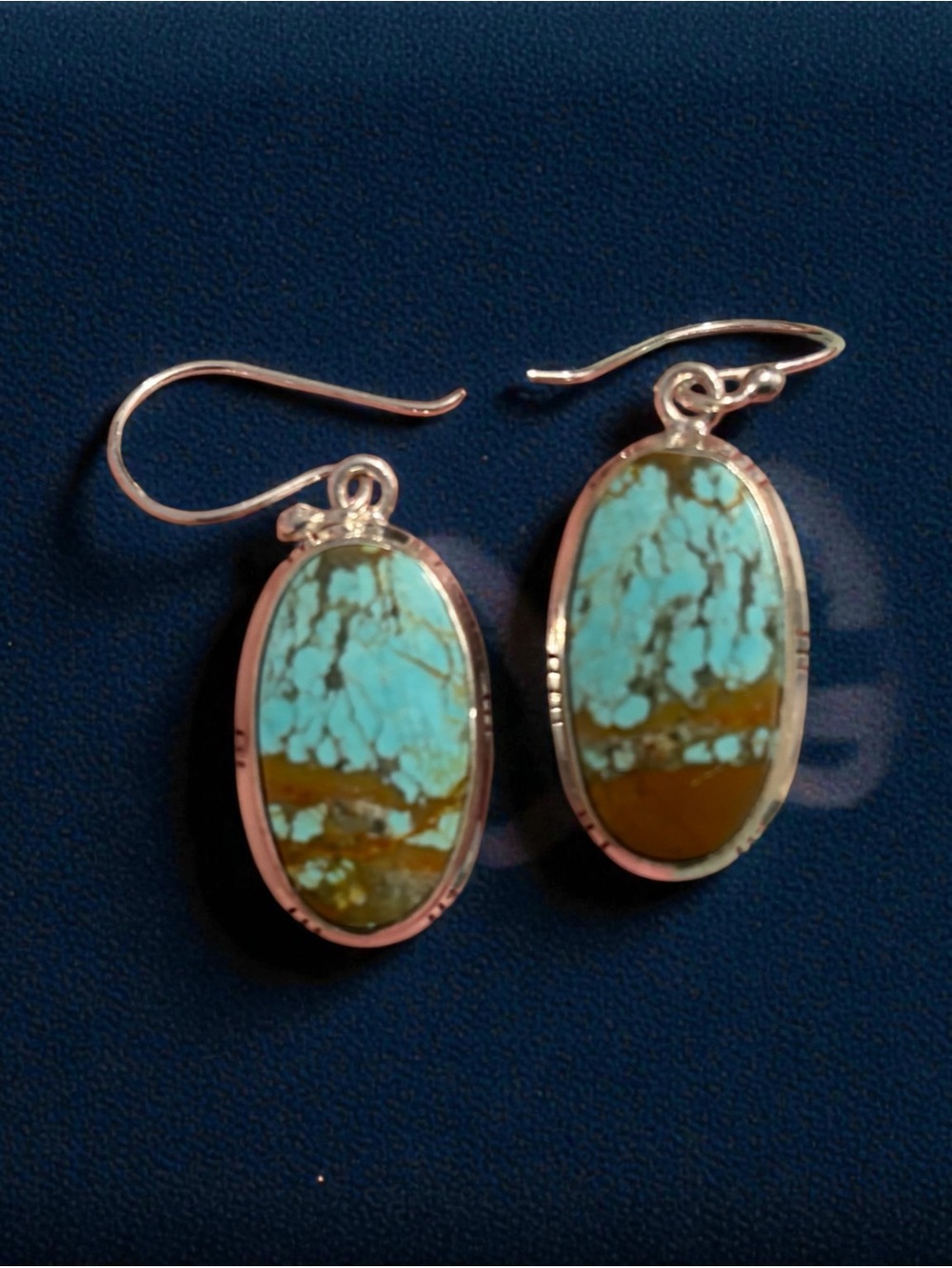 Nice sterling silver turquoise dangle earrings